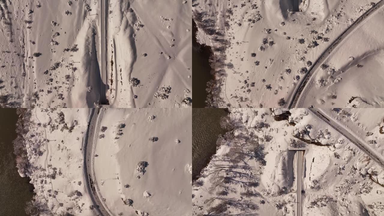 土耳其东部安纳托利亚地区Erzincan的Ergan滑雪中心无人机视频的冬季