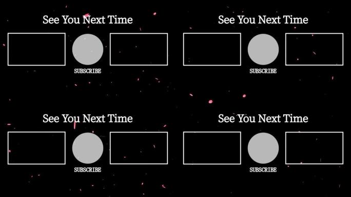 樱花花瓣颗粒结束卡结束屏幕运动图形