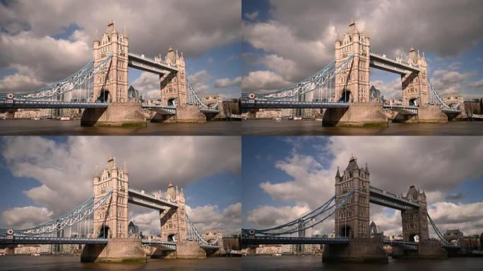 英国伦敦塔桥的延时