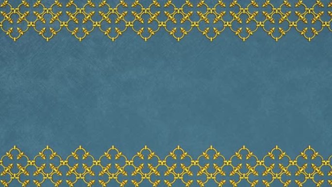 装饰复古仿古花卉巴洛克装饰品，文艺复兴时期复古维多利亚优雅框架，带边框的皇家锦缎背景，织物纸金色蓝色