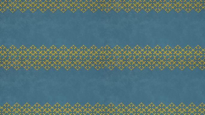 装饰复古仿古花卉巴洛克装饰品，文艺复兴时期复古维多利亚优雅框架，带边框的皇家锦缎背景，织物纸金色蓝色