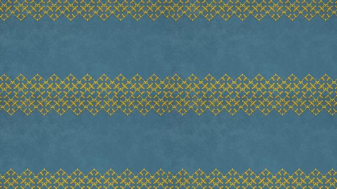 装饰复古仿古花卉巴洛克装饰品，文艺复兴时期复古维多利亚优雅框架，带边框的皇家锦缎背景，织物纸金色蓝色