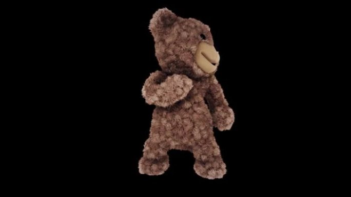 泰迪熊快乐舞蹈循环阿尔法频道