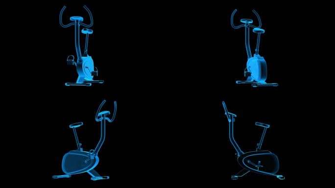 健身器材蓝色科技通道素材