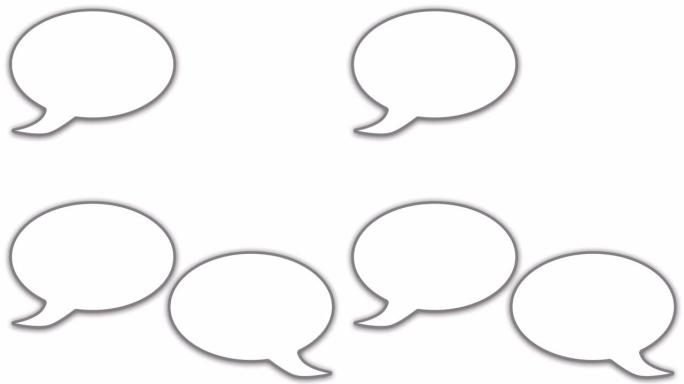 气球按顺序显示的动画 (透明背景)