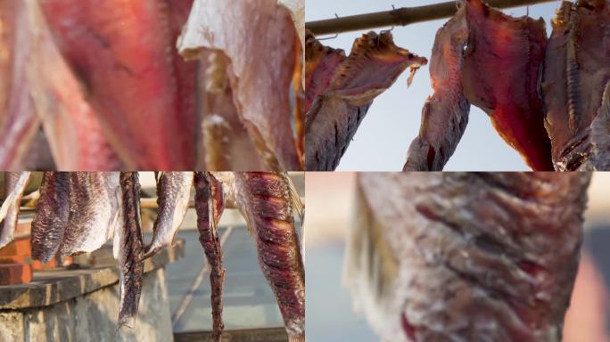 晒腊鱼农村腊鱼年货腊肉特产过年
