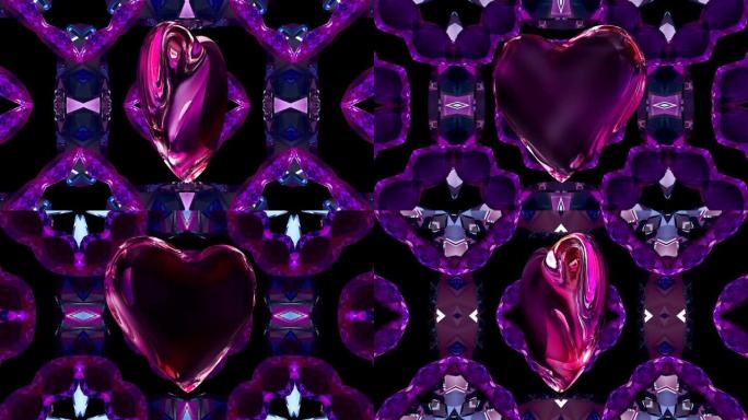 心脏抽象现代背景4k循环