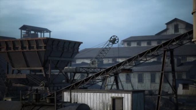 旧废弃的威尔士煤矿矿井装备