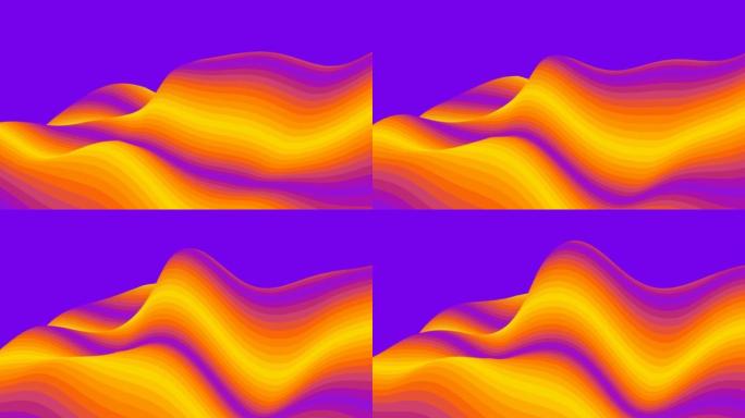 时尚彩波无缝循环全高清。彩虹背景液体墨水