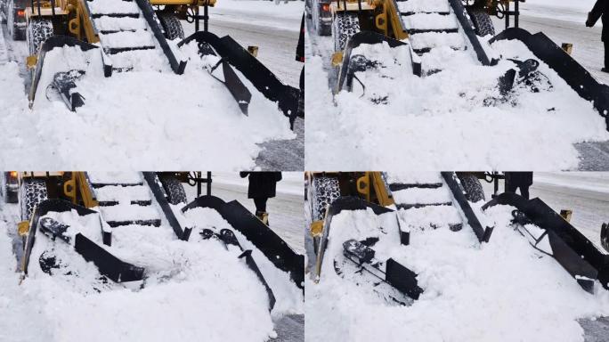 爪式装载机车辆清除道路积雪