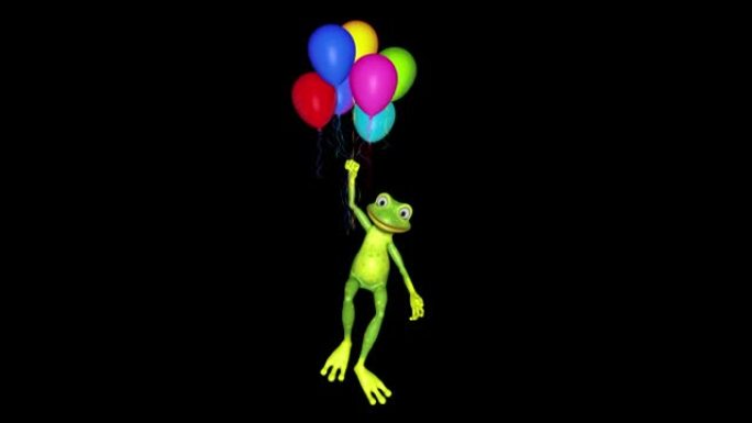 青蛙苍蝇气球环绕阿尔法通道
