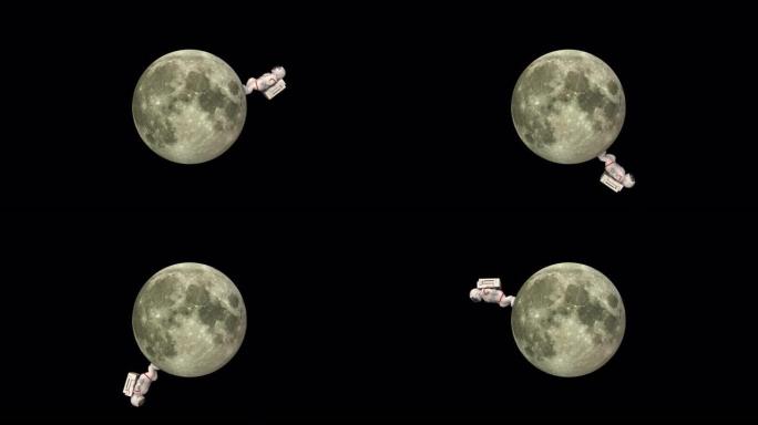 宇航员月球漫步循环