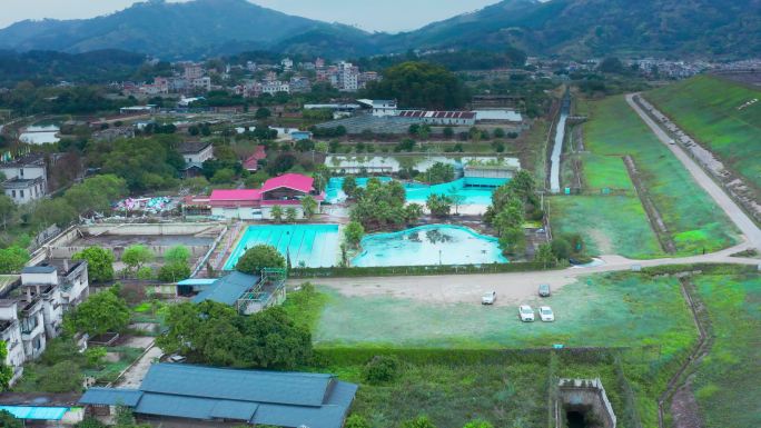 灵山县 航拍 灵东水库 风景 天空