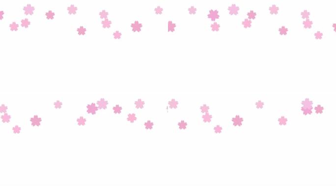 流淌的樱花动画白色背景