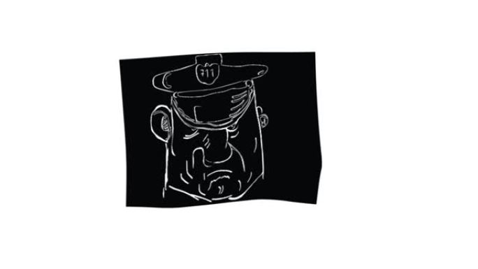 警察脸的小动画。