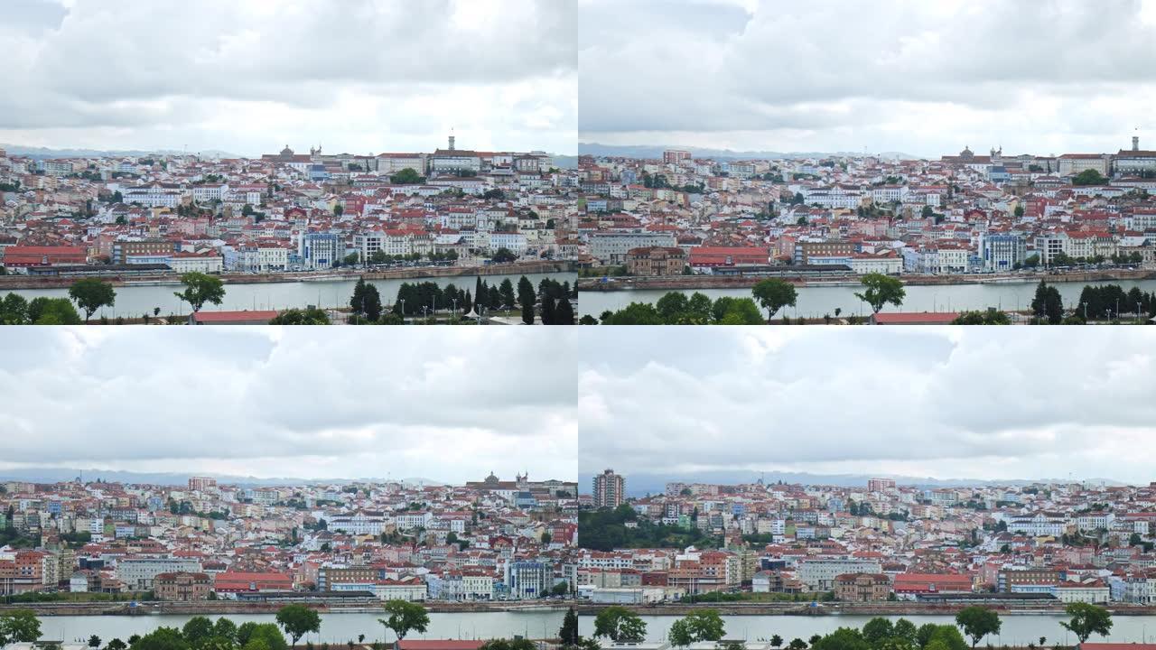 欧洲葡萄牙科英布拉市中心的壮丽景色。