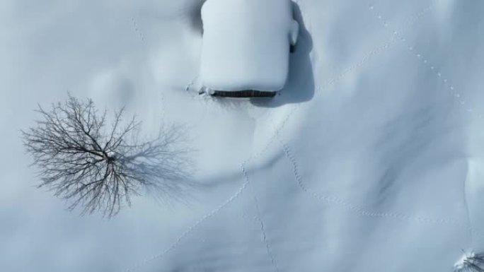 冬季的山村无人机视频Uzungol Trabzon土耳其湖