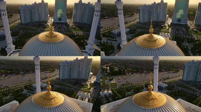 清真寺穆斯林的骄傲，在沙里以先知穆罕默德命名。无人机的观点
