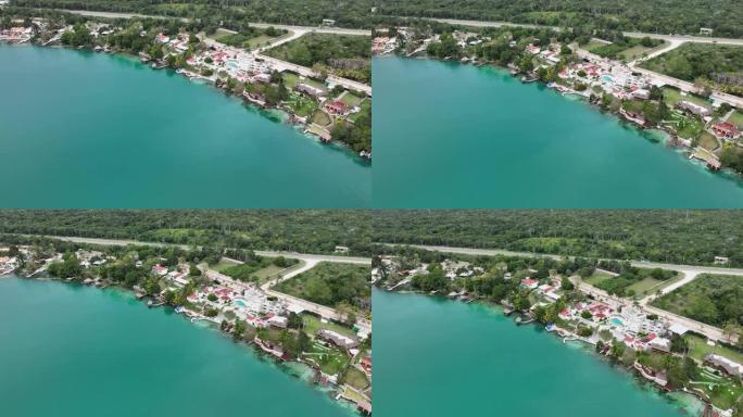 墨西哥巴卡拉尔泻湖豪华酒店鸟瞰图
