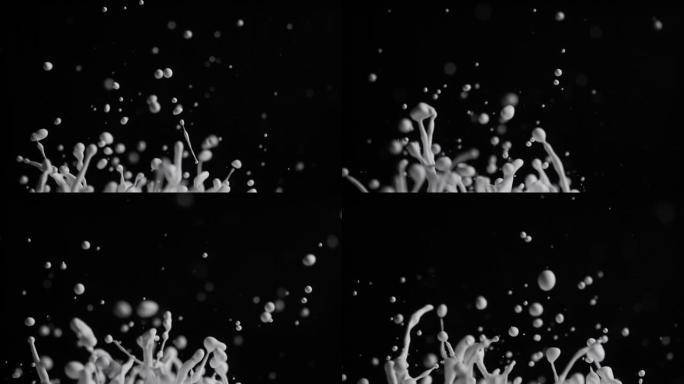 白色的油漆飞向空中