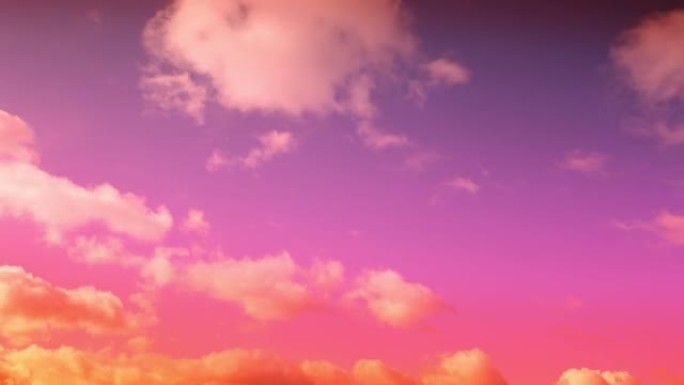 延时彩色紫色橙色蓝色粉色日落天空云。