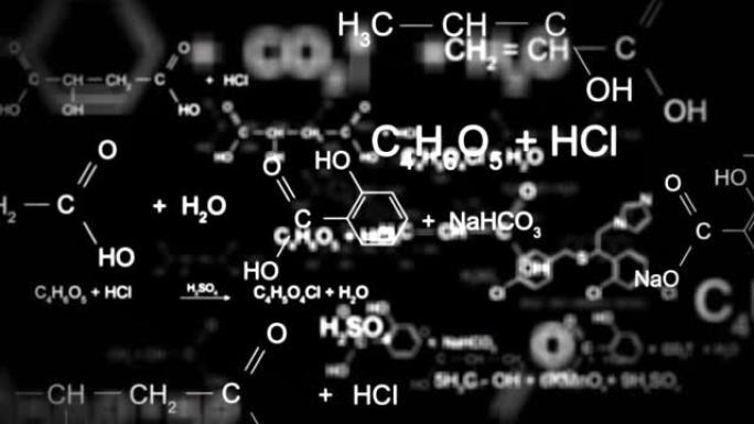 抽象移动化学式动画