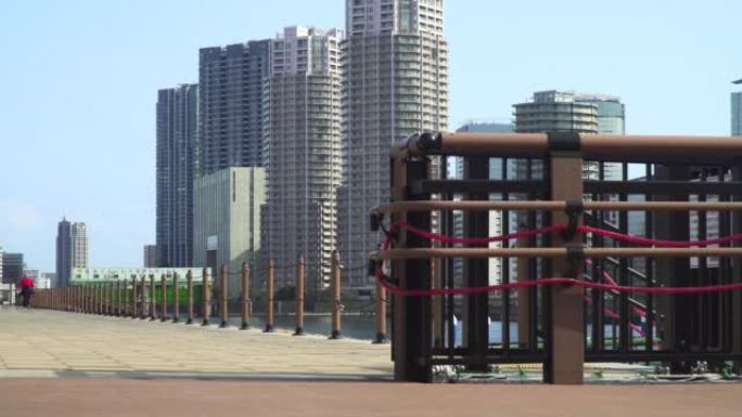 码头和高层公寓街头空境日本风光不动产