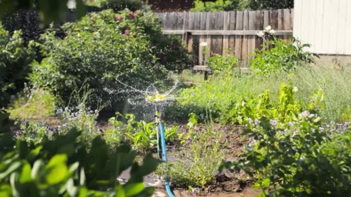 带有旋转技术的灌溉系统，用于花园清凉，夏季后院洒水喷洒器