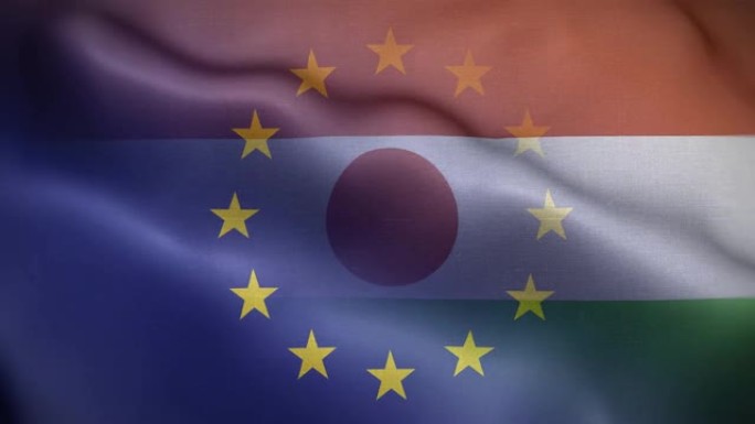 欧盟尼日尔国旗循环背景4K