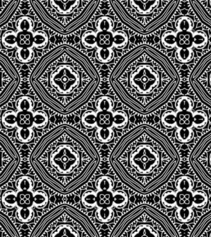 斋月背景-几何背景-4k伊斯兰斋月-几何形状-可循环-马赛克-星形-斋月伊斯兰背景-圆形旋转莲花