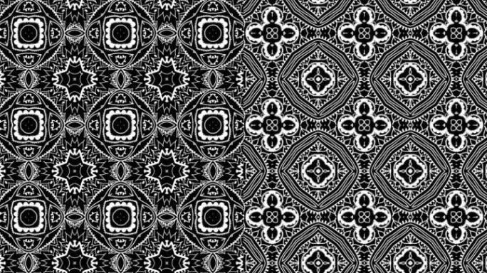 斋月背景-几何背景-4k伊斯兰斋月-几何形状-可循环-马赛克-星形-斋月伊斯兰背景-圆形旋转莲花
