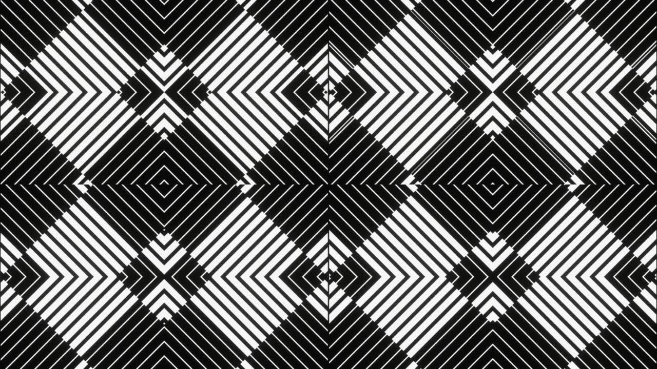 线条正方形的平滑黑白动画