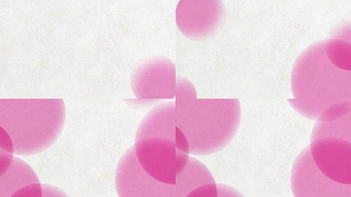 麻混合日本纸上的粉红色圆圈背景