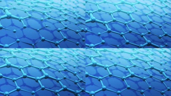 石墨烯结构结构分子蓝色