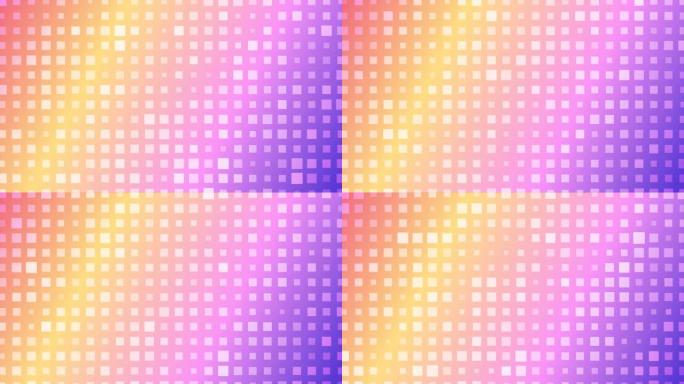 抽象动画运动背景。壁纸、屏幕保护程序、演示文稿、横幅的渐变循环动画。派对音乐俱乐部。马赛克像素化图案