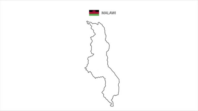 利隆圭市运动点与马拉维旗和马拉维地图。