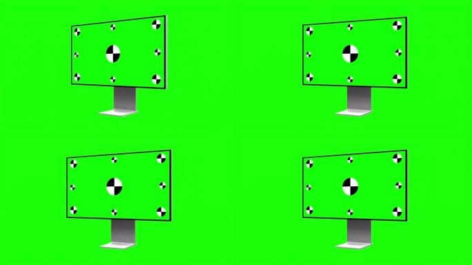 用于演示电子商务博客或游戏应用程序的绿屏计算机。概念计算机技术。3D渲染。