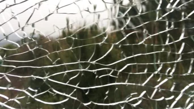 裂纹玻璃碎裂的玻璃钢化玻璃玻璃裂纹