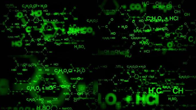 抽象移动化学式动画