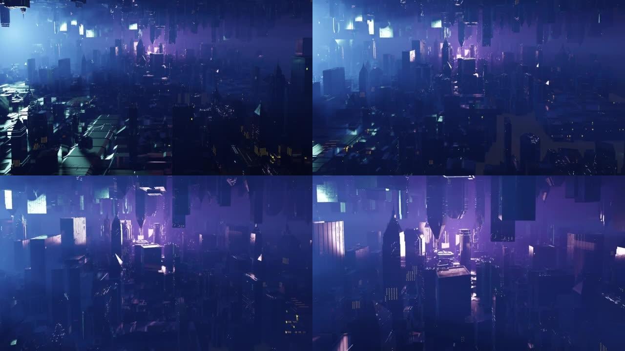 3d动画-外星人科幻城市的模型