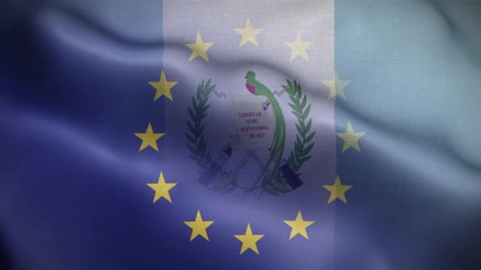 EU危地马拉国旗循环背景4K