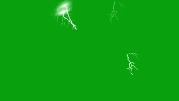 闪电螺栓绿色屏幕运动图形
