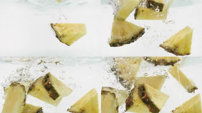 菠萝片掉入水中菠萝片掉入水中