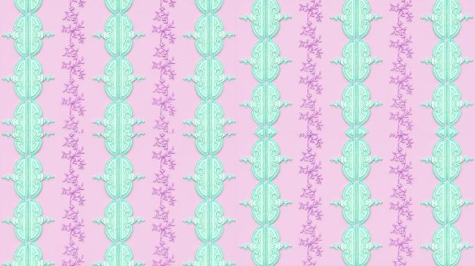 装饰花卉巴洛克民族装饰品，文艺复兴时期复古古董复古图案，维多利亚时代优雅锦缎背景，粉色漩涡纺织自然春