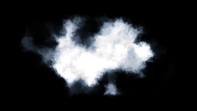 黑色背景上的4k白云循环