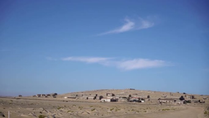 纳米比亚被遗弃的城市Kolmanskop。古城，非洲沙漠中的沙子