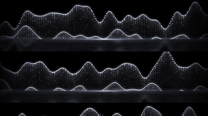 8k全息粒子线条起伏波浪