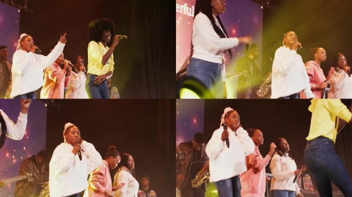 非裔美国人音乐团体的音乐会