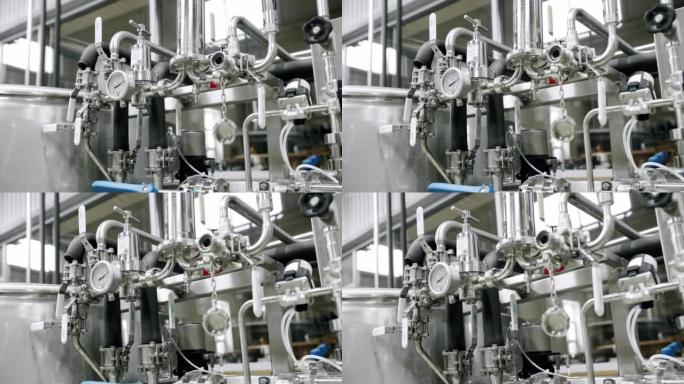 用于测量生产啤酒的储液罐中压力的检测器的详细视图。