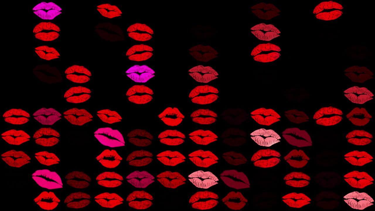 嘴唇红吻阿尔法频道循环视频